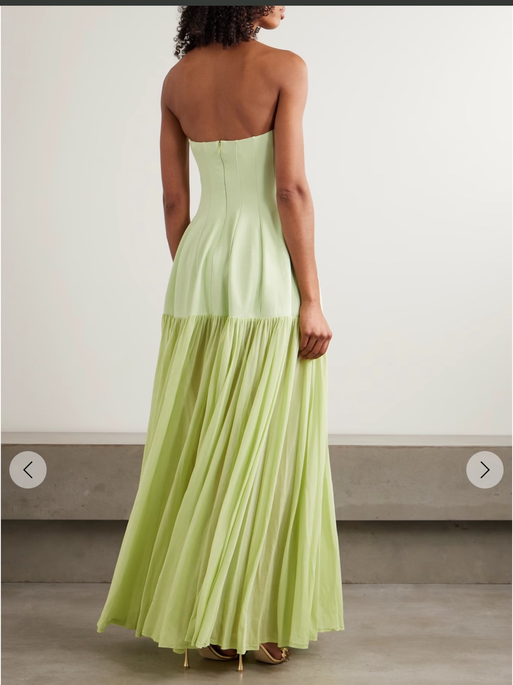 Simkhai Sandrine strapless Maxi Dress with Pleated Skirt - Picture 3 of 3